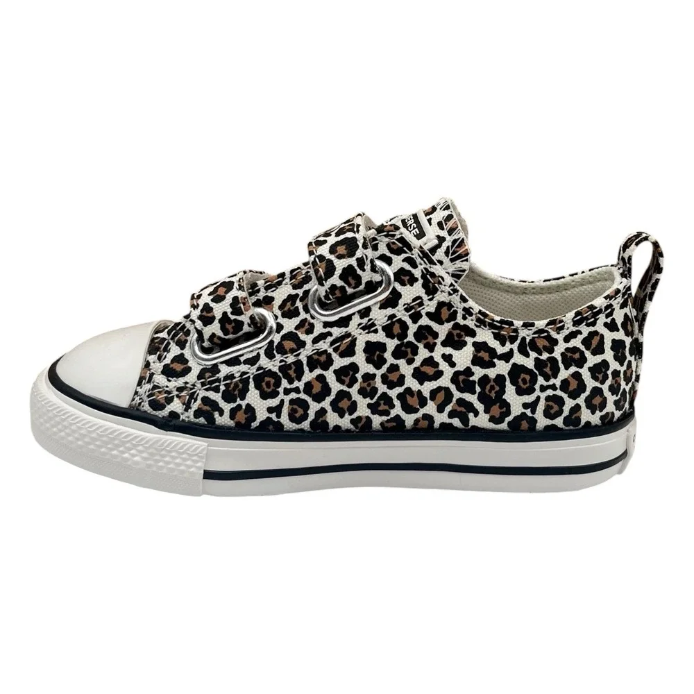 Converse Chuck Taylor Toddler Girls Slip-on Sneakers 9 Brown/White Leopard Print
